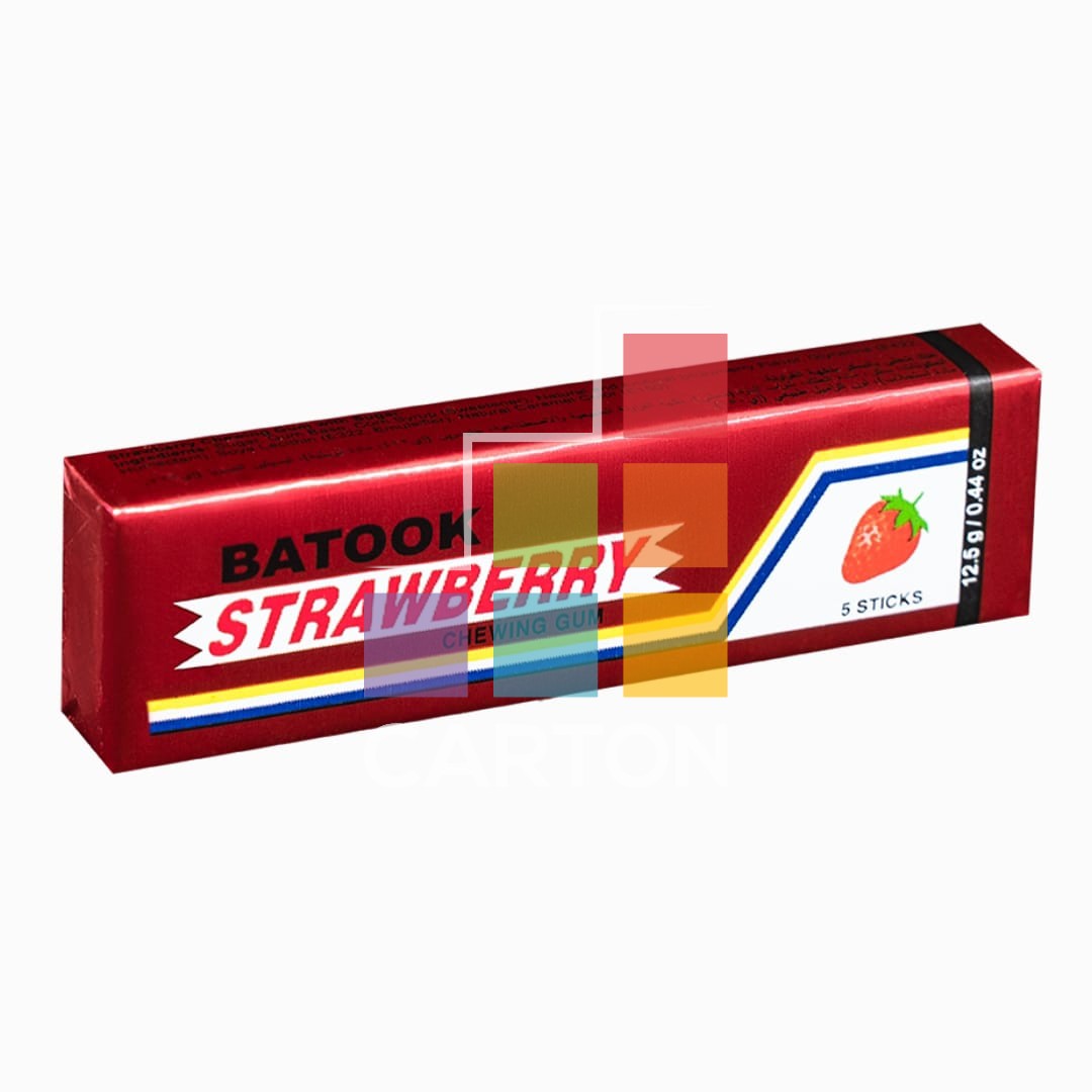 BATOOK STRAWBERRY FLAVOUR CHEWING GUM 6*20*5STICKS